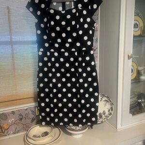 Grace Karin Black and White Polka Dot Mini Dress